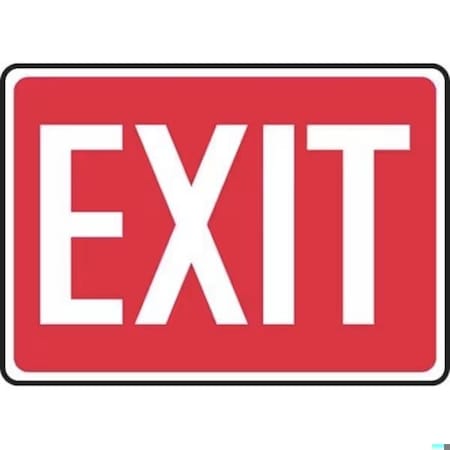 Accuform Exit Sign, Adhesive Poly, 10 in W, 7 in H FRMEXT562VS